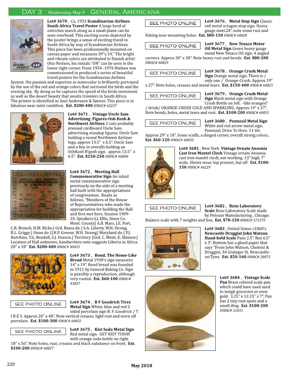 MAY 2018 Auction Catalog Holabird Americana Page 222 Flip PDF