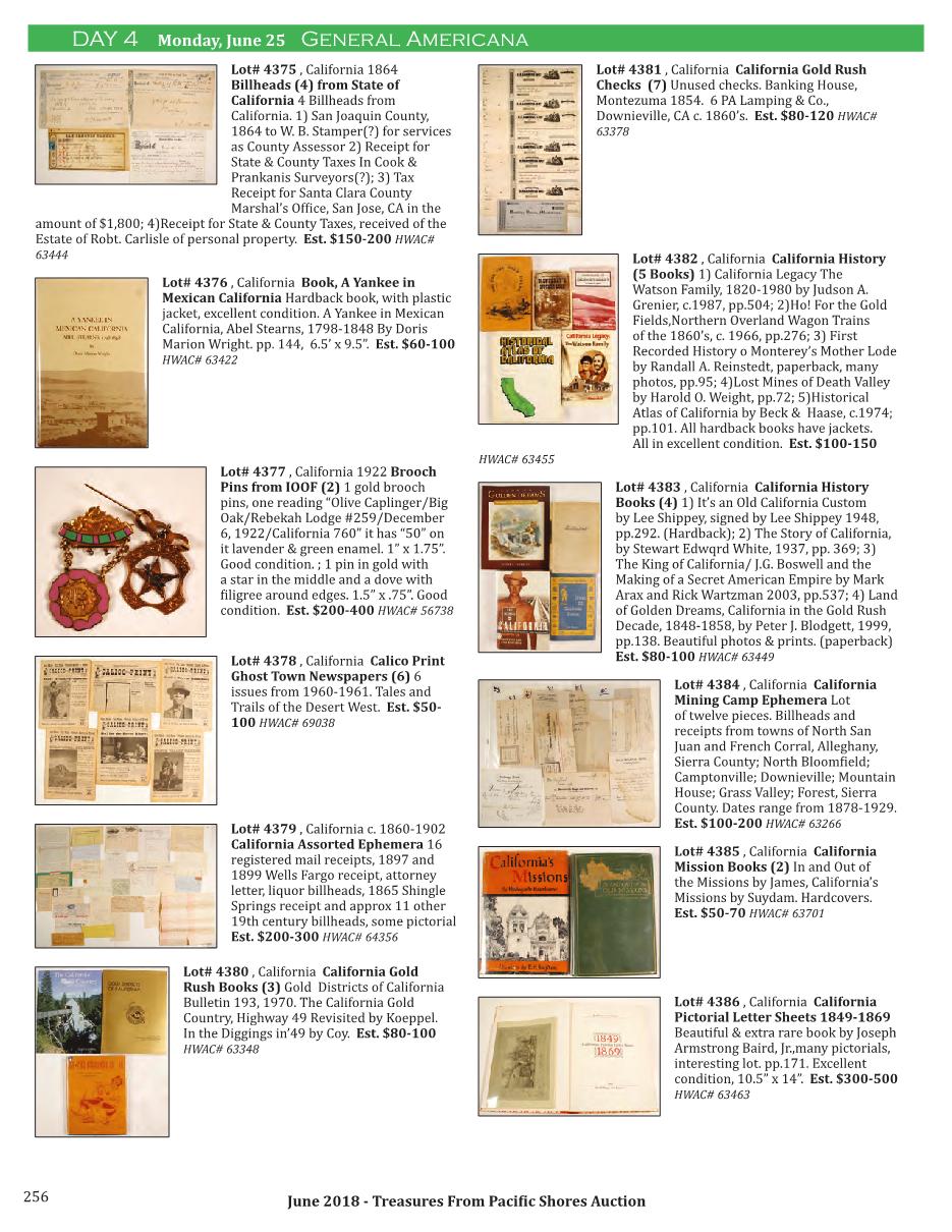 Treasures from Pacific Shores June 2018 Auction Catalog Holabird