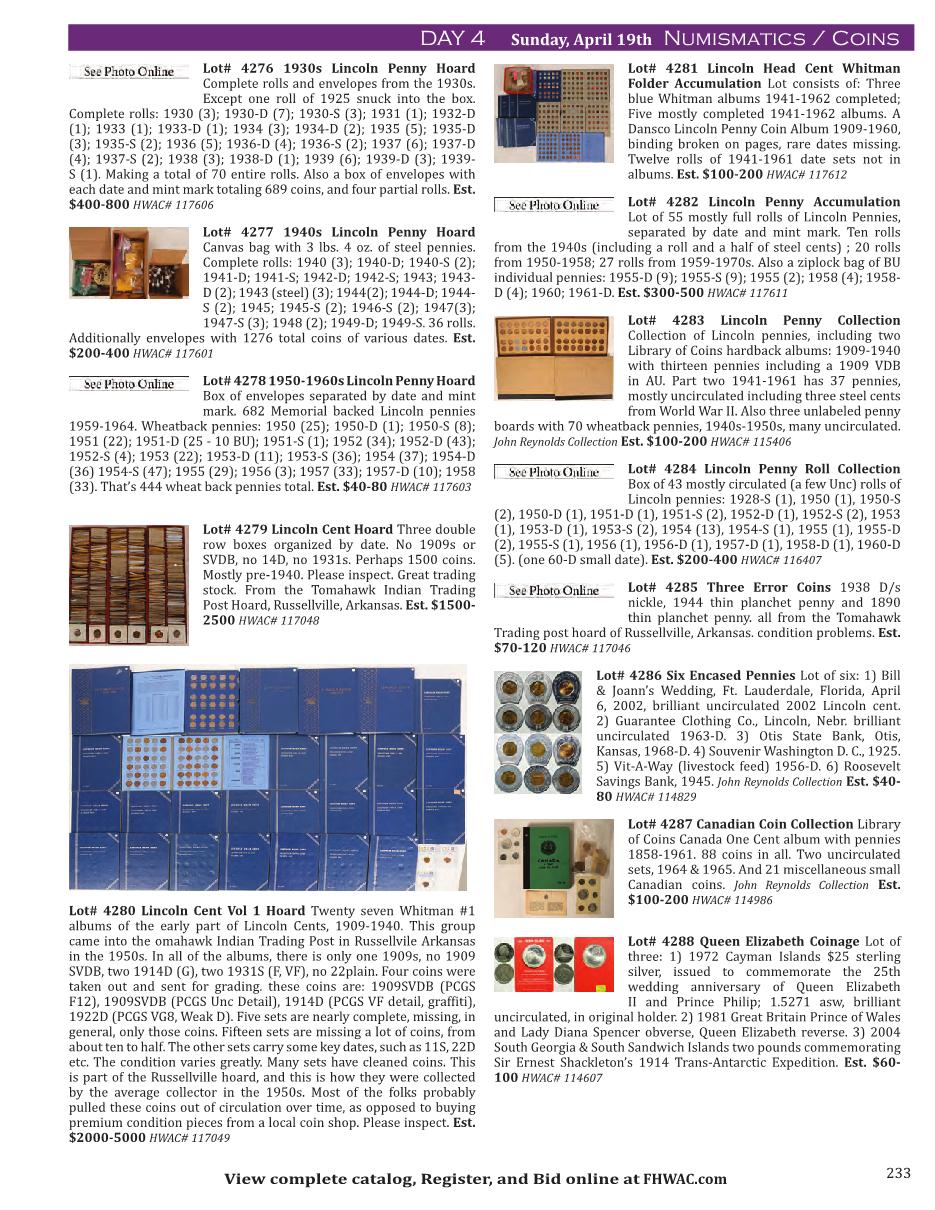 2020 April Catalog Holabird Americana Page 235 Flip PDF Online
