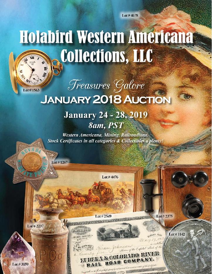 January 2018 Treasures Galore Auction Catalog Holabird Americana