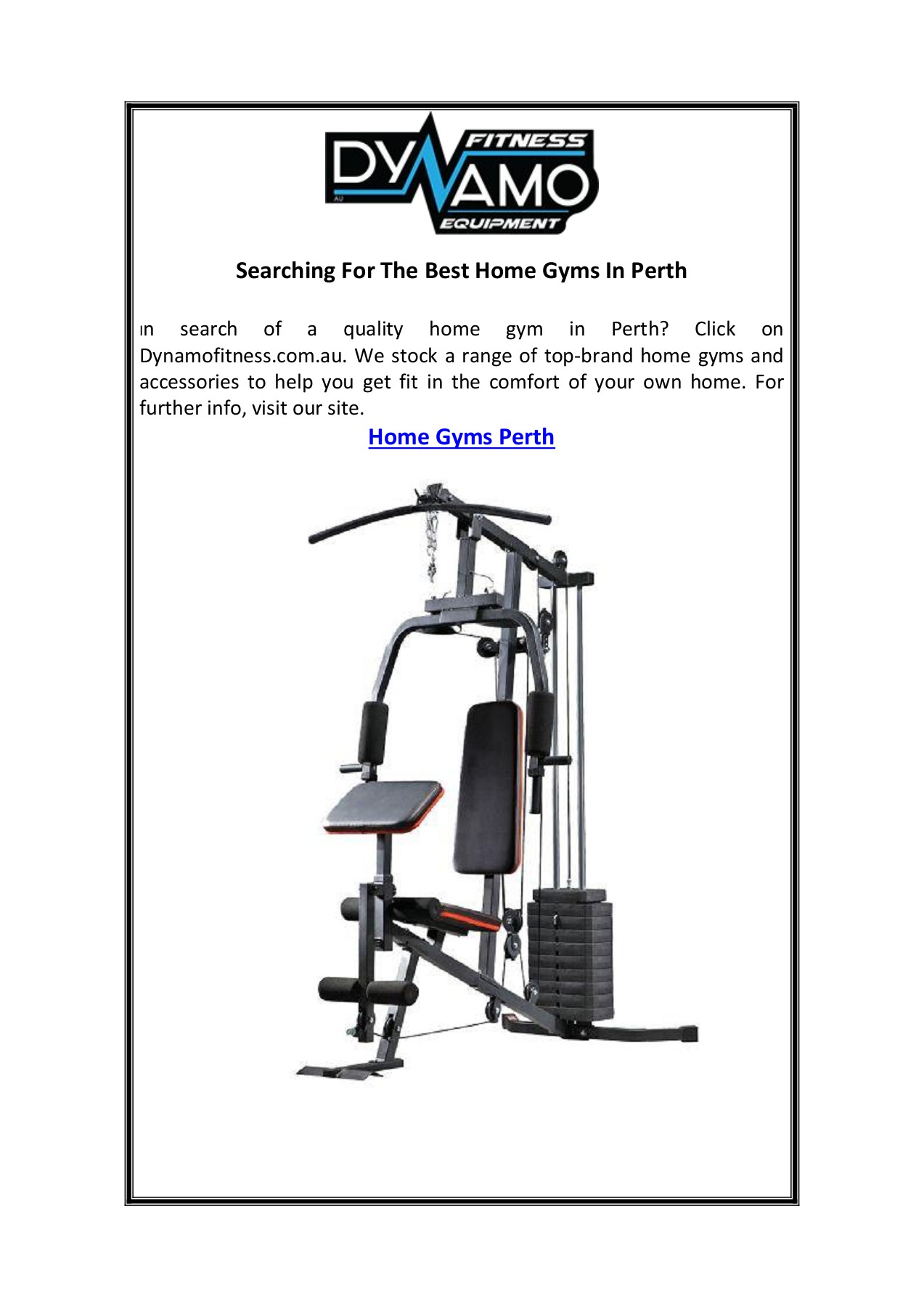 Searching For The Best Home Gyms In Perth Dynamo Fitness Page 1 1