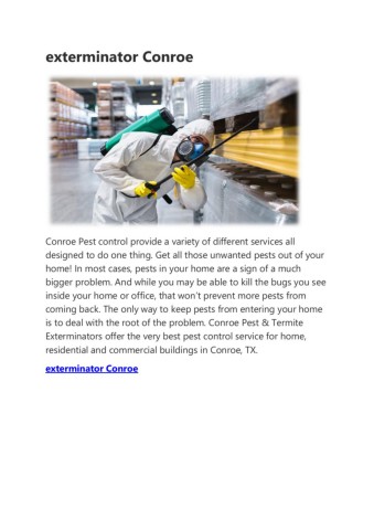 Exterminator Conroe Tx