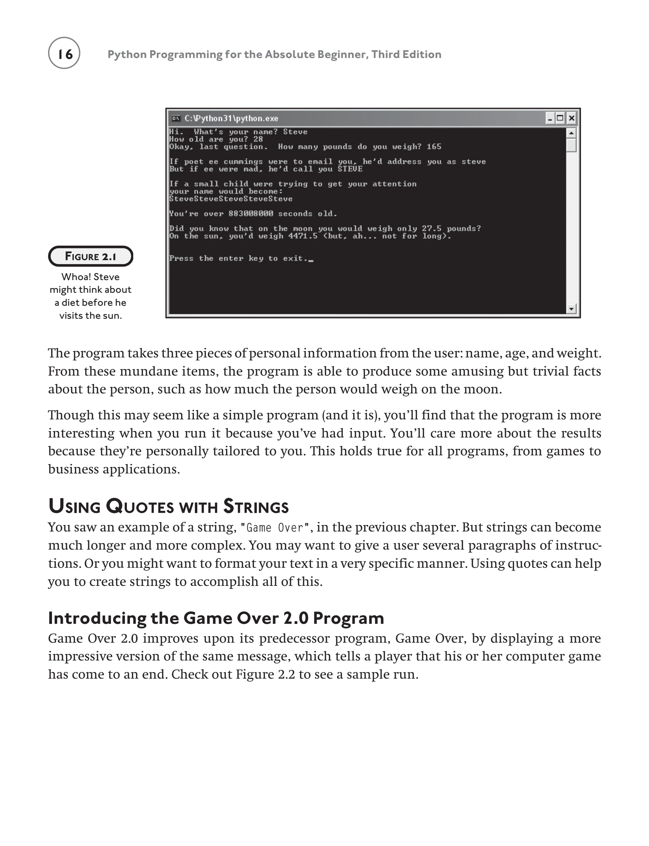 Python Programming for the Absolute Beginner- 3rd Edition - SHII MIIN ...