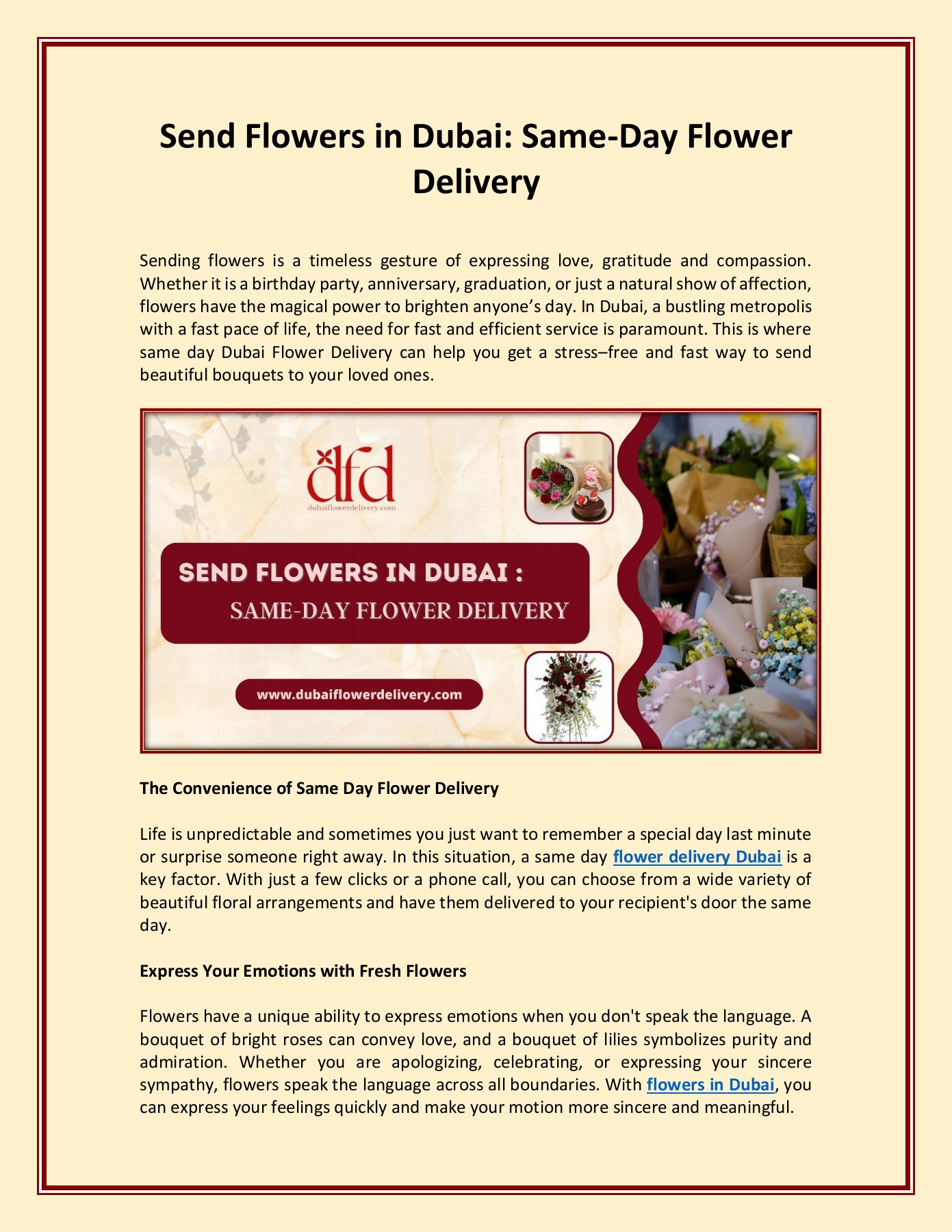 Send Flowers Dubai Dubaiflowerdelivery.ns Page 1 2 Flip PDF