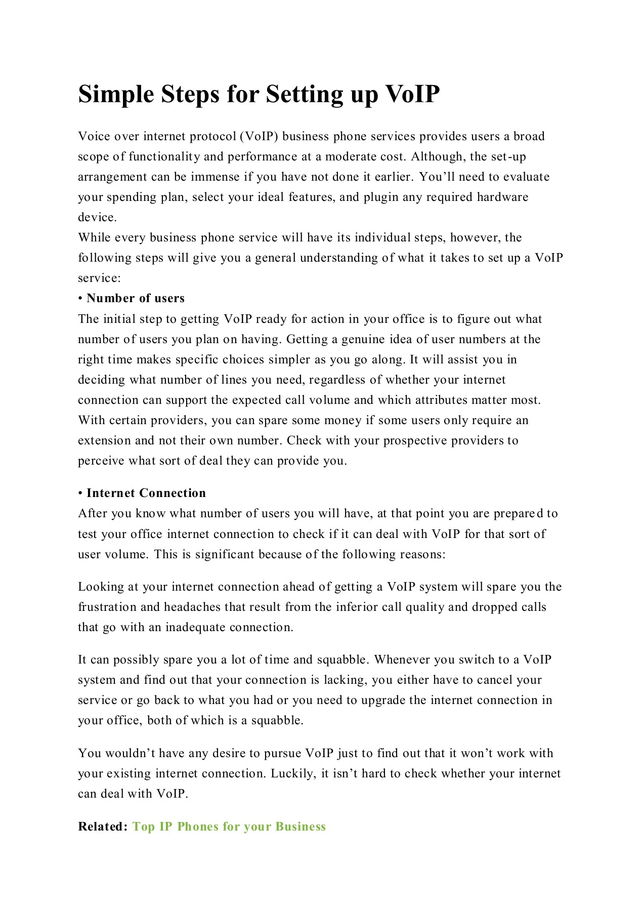 Simple Steps for Setting up VoIP Phone – V2VIP - V2vip - Page 1 - 2 ...