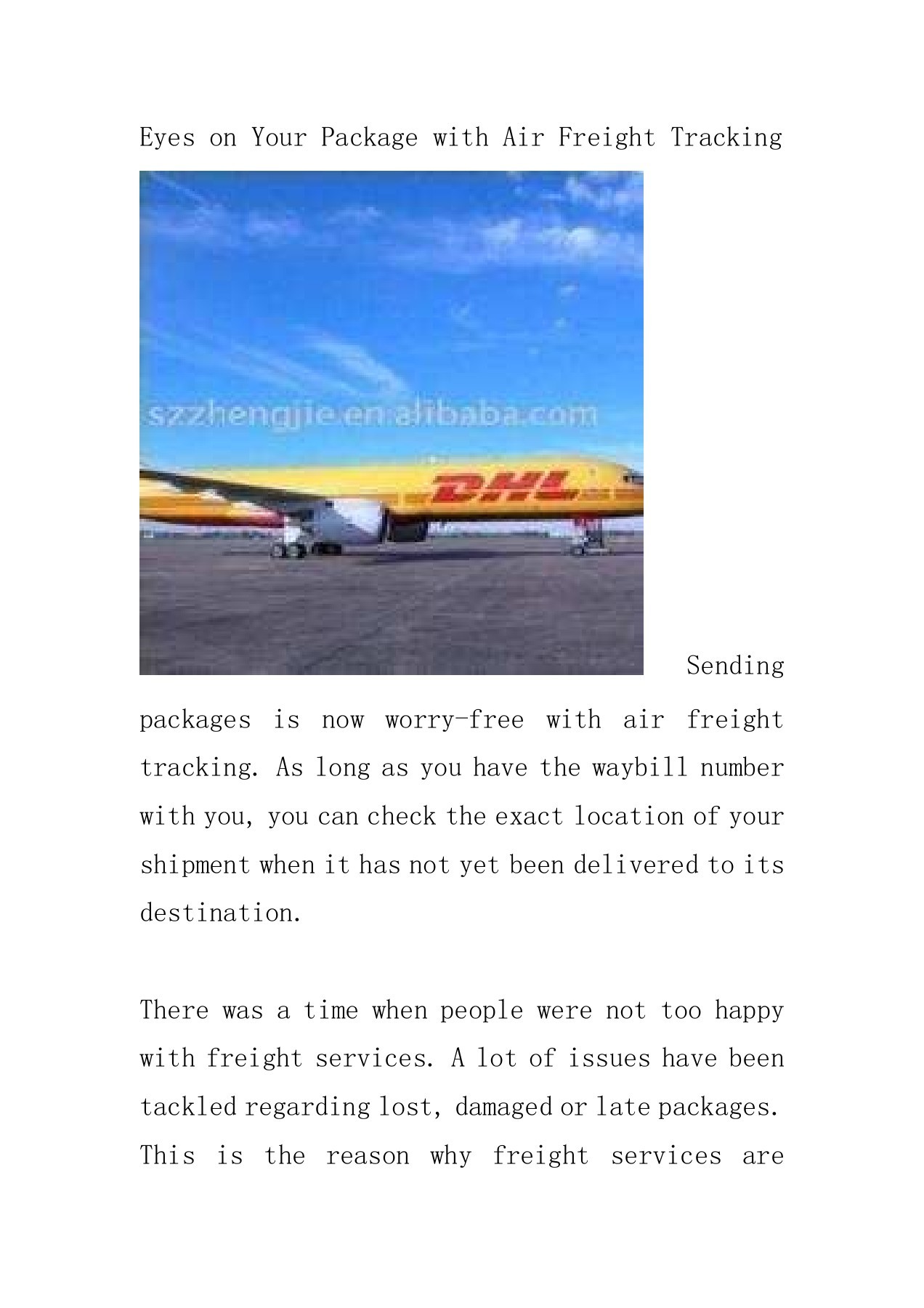 Eyes on Your Package with Air Freight Tracking becky Page 1 5