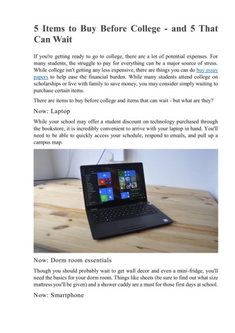 5ItemstoBuyBeforeCollege