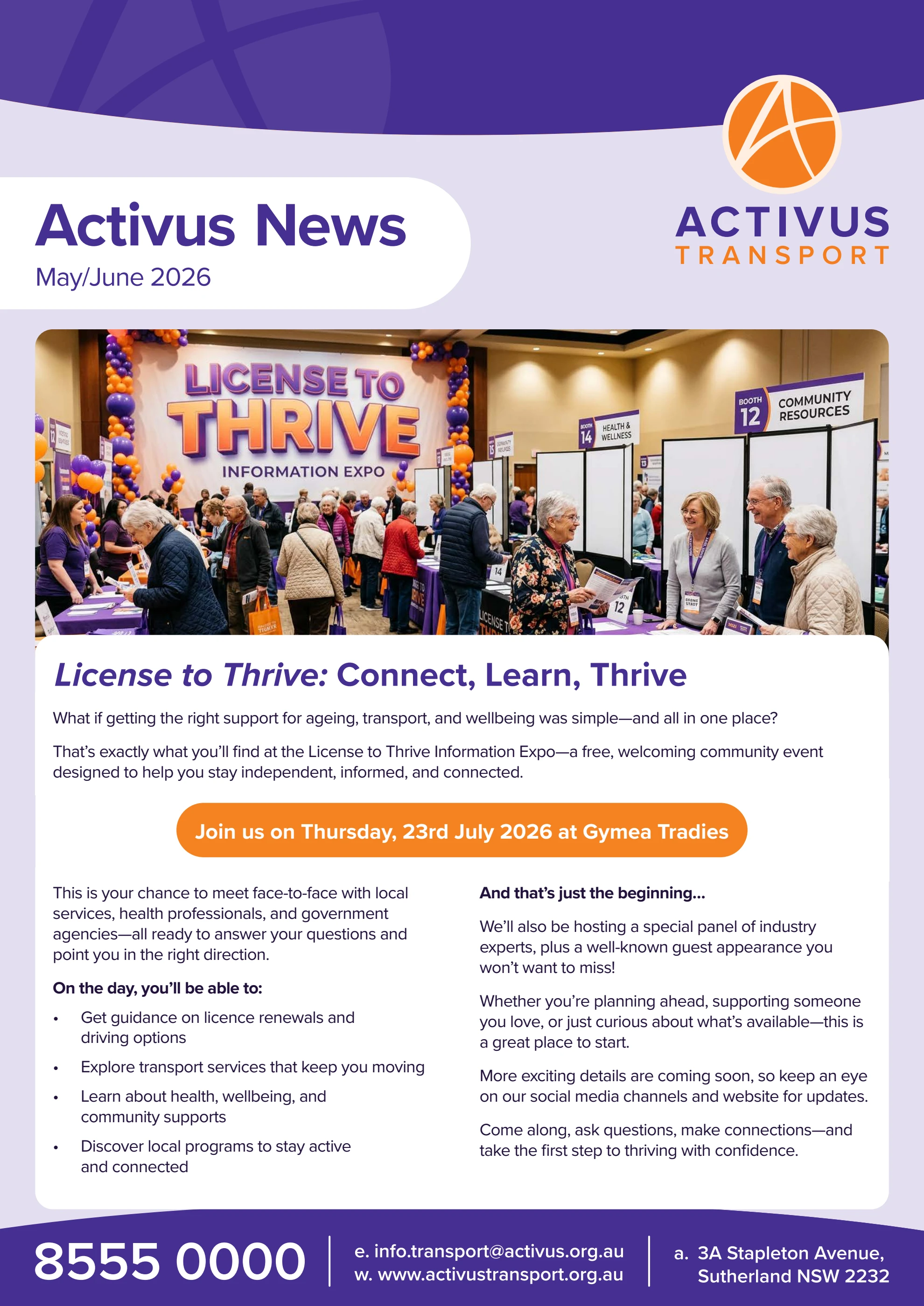Activus Transport Newsletter May June 2026 - Activus Tranport - Page 1 ...