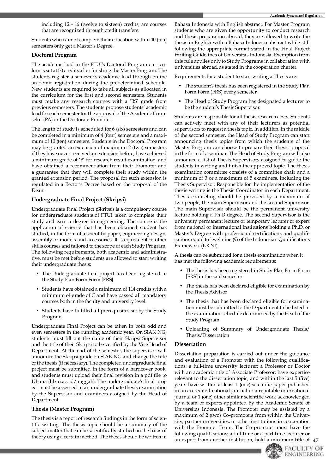 Academic Guidebook FTUI (20202021 edition) mandik.ftui Page 47