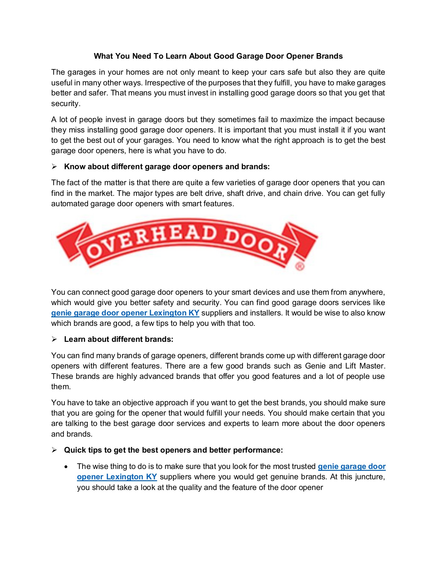 What You Need To Learn About Good Garage Door Opener Brands Katha Giebel Page 1 2 Flip