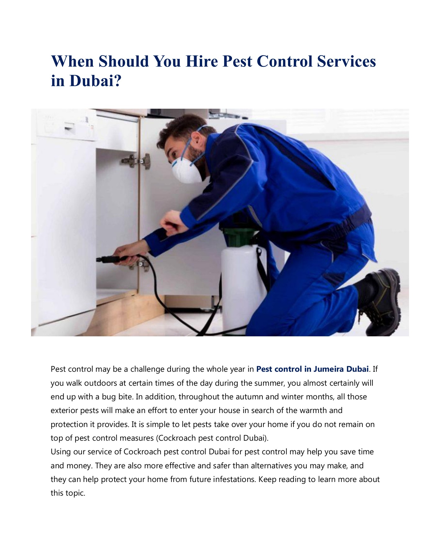 When Should You Hire Pest Control Services in Dubai Jafar Avm Page 1 4 Flip PDF Online
