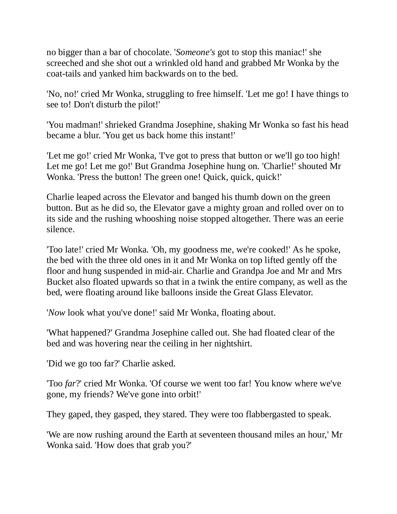 Charlie and the Great Glass Elevator by Roald Dhal_clone THE MANTHAN