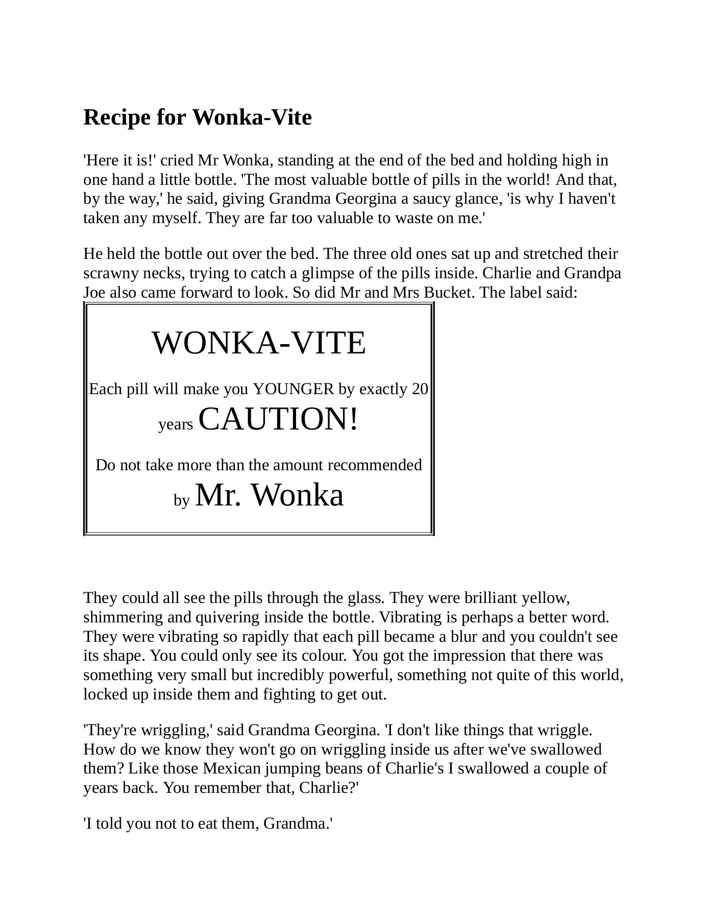 Charlie and the Great Glass Elevator THE MANTHAN SCHOOL Page 73