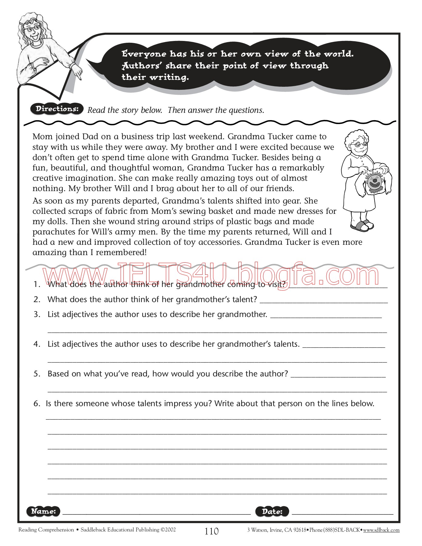 Point of View Anchor Chart - Lucky Little Learners, image size:1391x1800