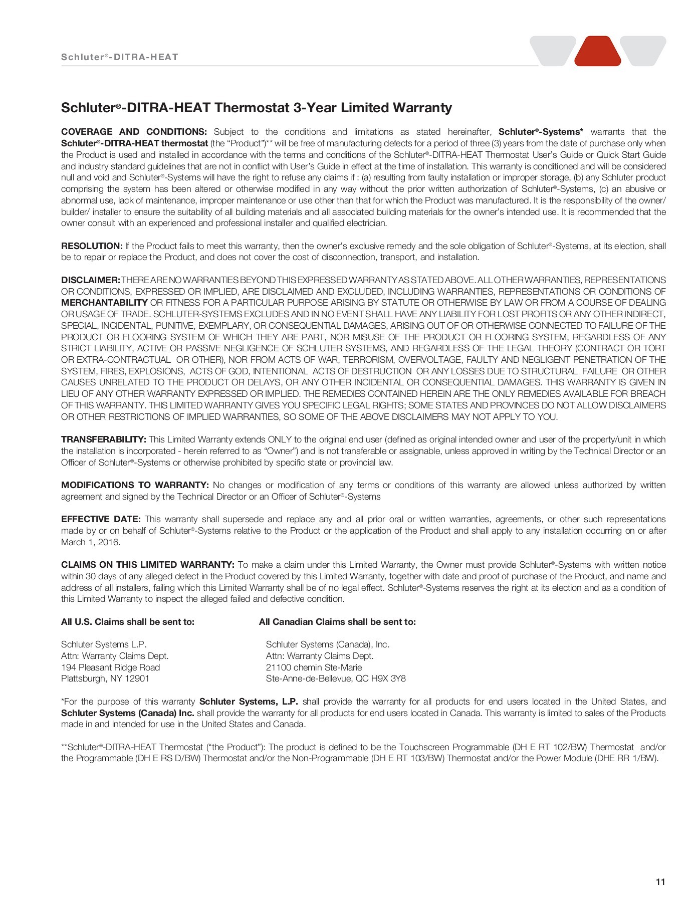 Schluter® DITRAHEAT Data Sheet Crossville Studios Page 11 Flip