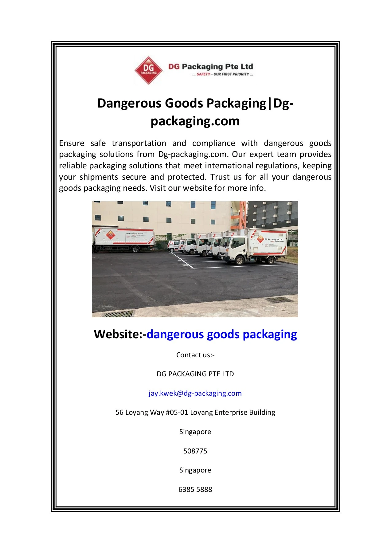 Dangerous Goods Packaging Dg-packaging.com - Dg Packaging - Page 1 - 1 ...