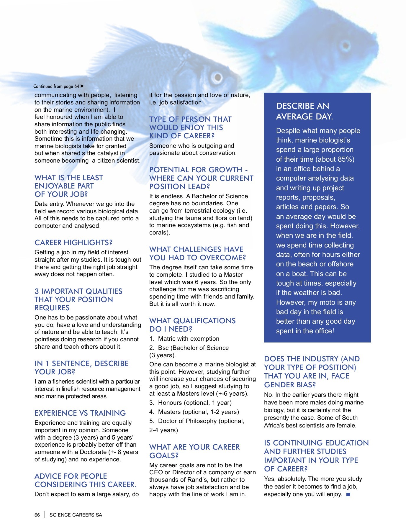 Science Careers SA Magazine KZN 2016 Charlton Peters Page 62 Flip