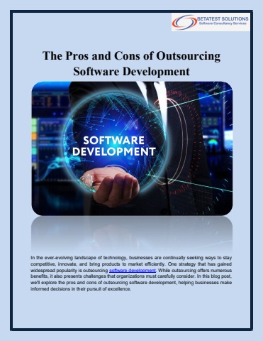 The Pros and Cons of Outsourcing Software Development