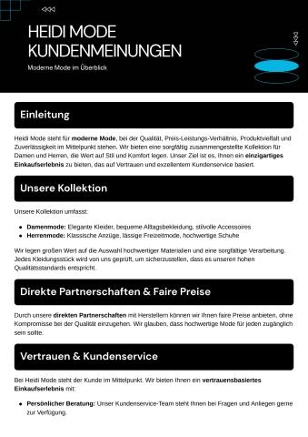 Heidi Mode Kundenmeinungen: Moderne Mode im &Uuml;berb