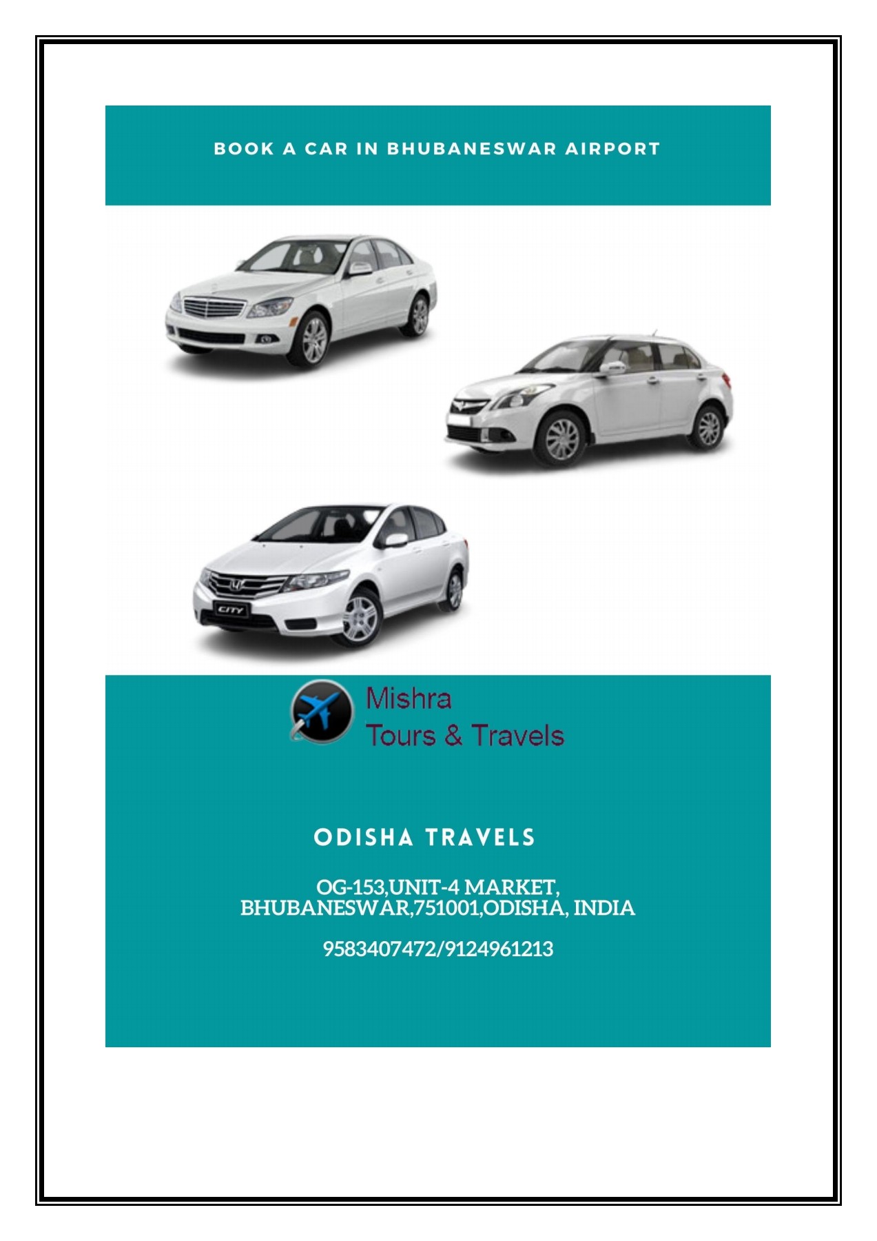 Get affordable rental rates to book a car in Bhubaneswar airport odishatravels01 Page 1 3
