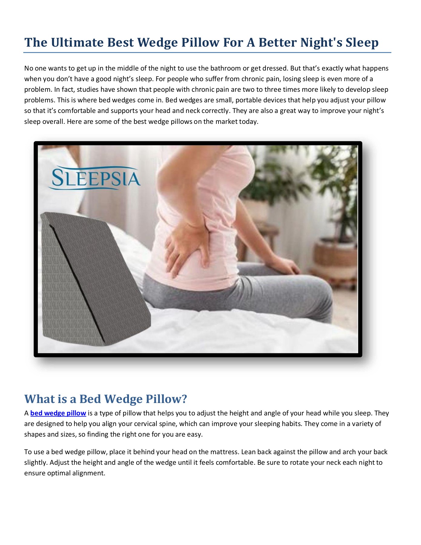 The Ultimate Best Wedge Pillow For A Better Night Ross Flynn Page 1 3 Flip PDF Online
