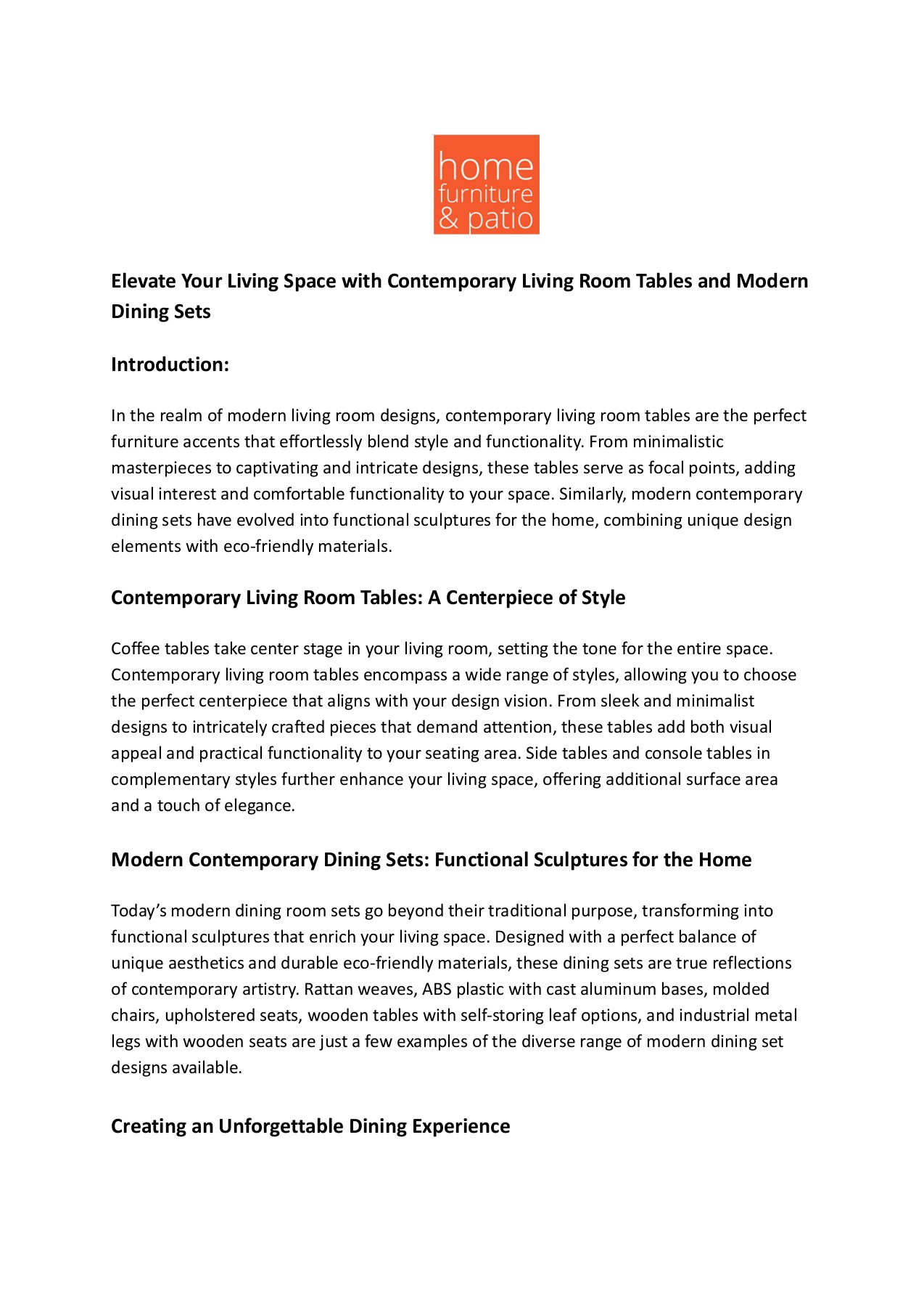 Contemporary living room tables homefurnitureandpatio Page 1 2