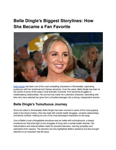 Belle Dingle’s Biggest Storylines: How She Became a Fan Favorite
