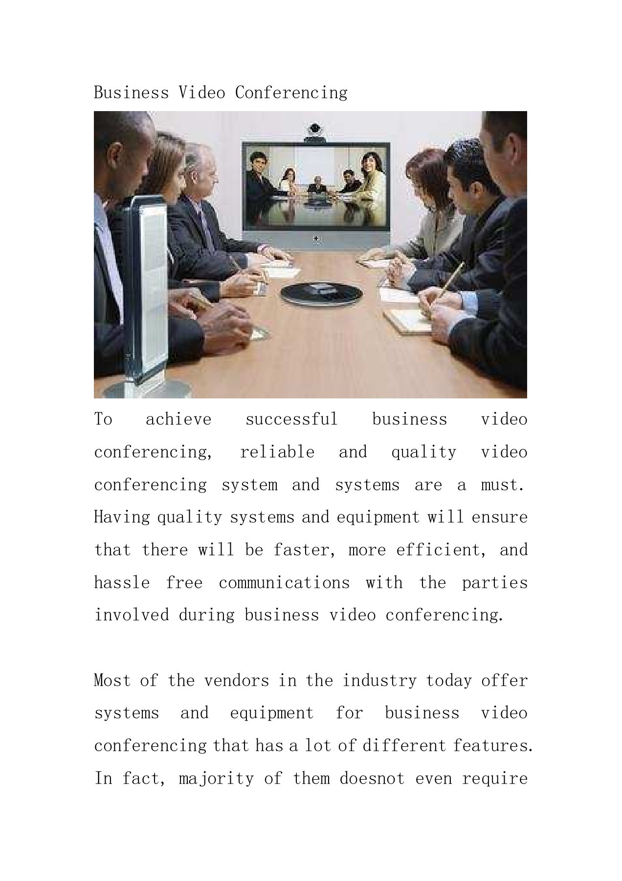 Business Video Conferencing camille Page 1 6 Flip PDF Online