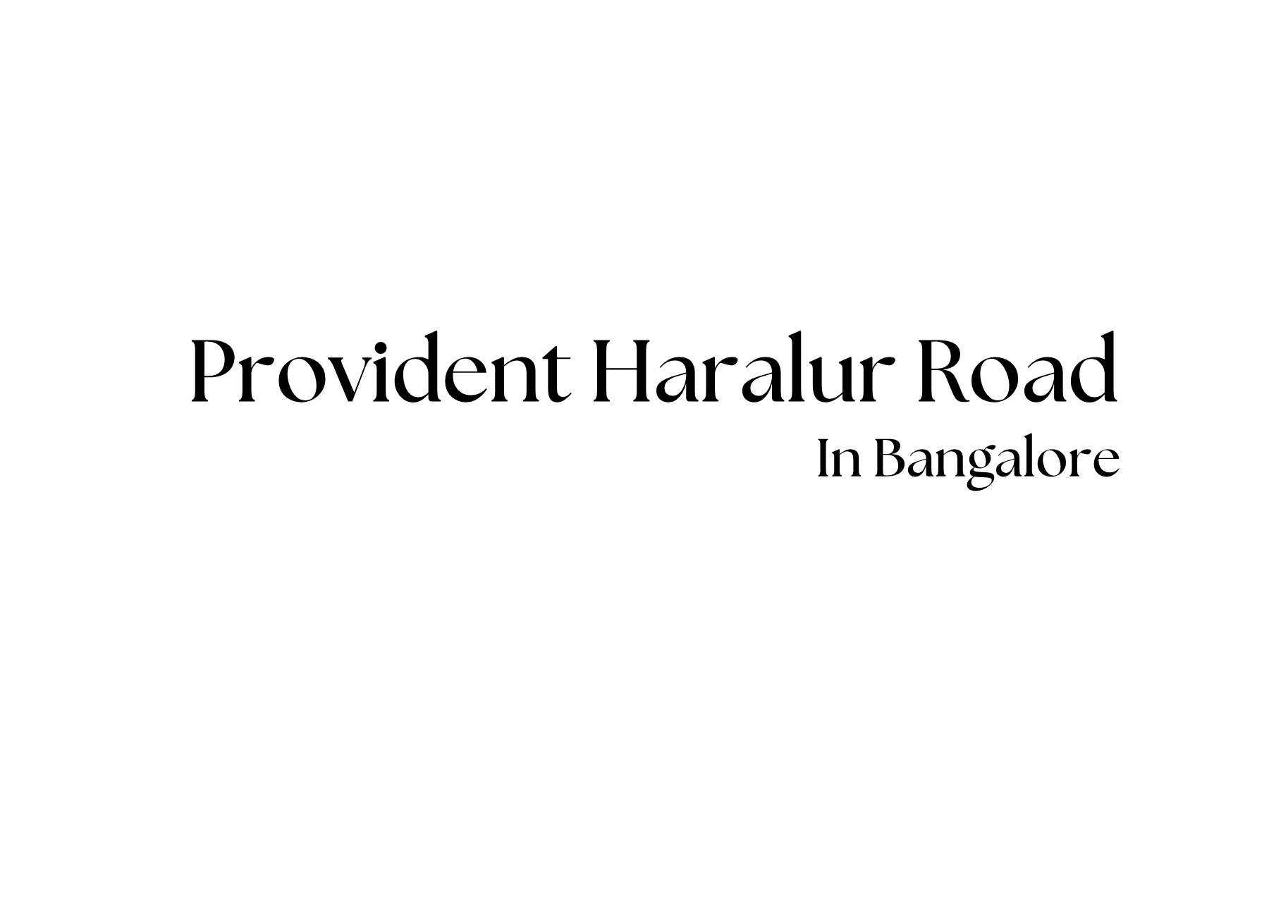 Provident Haralur Road Bangalore Brochure Piya Jaishwaal Page 1