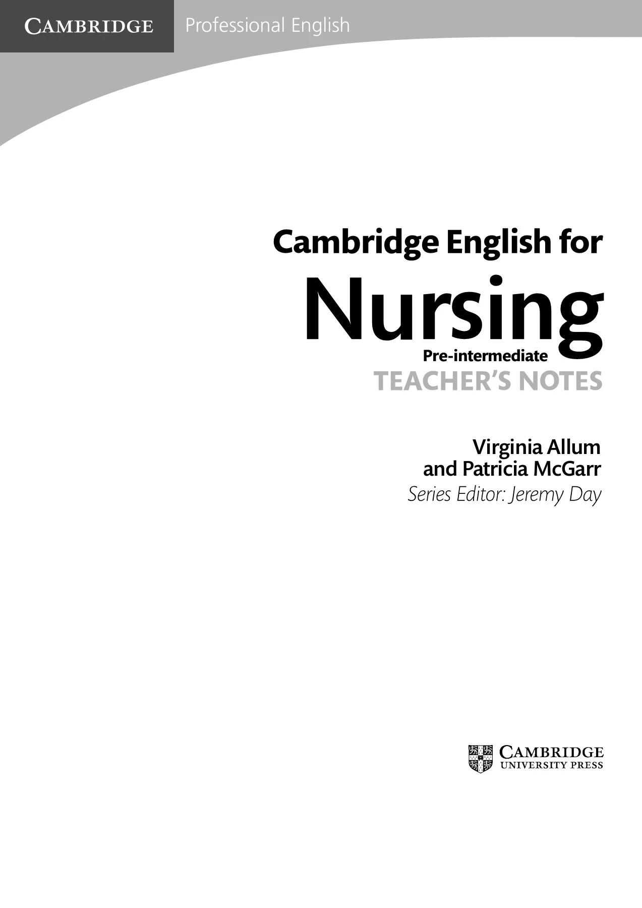 Cambridge English for Nursing - ห้องสมุดเฉลิมพระเกียรติ ๕๐ พรรษา 
