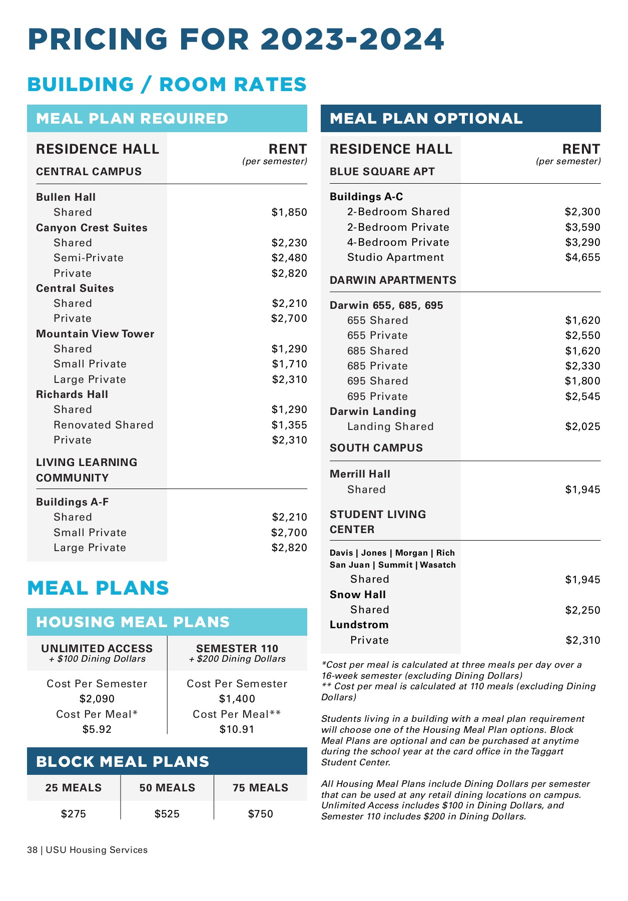 202324 USU Single Housing Viewbook housingmarketing Page 38