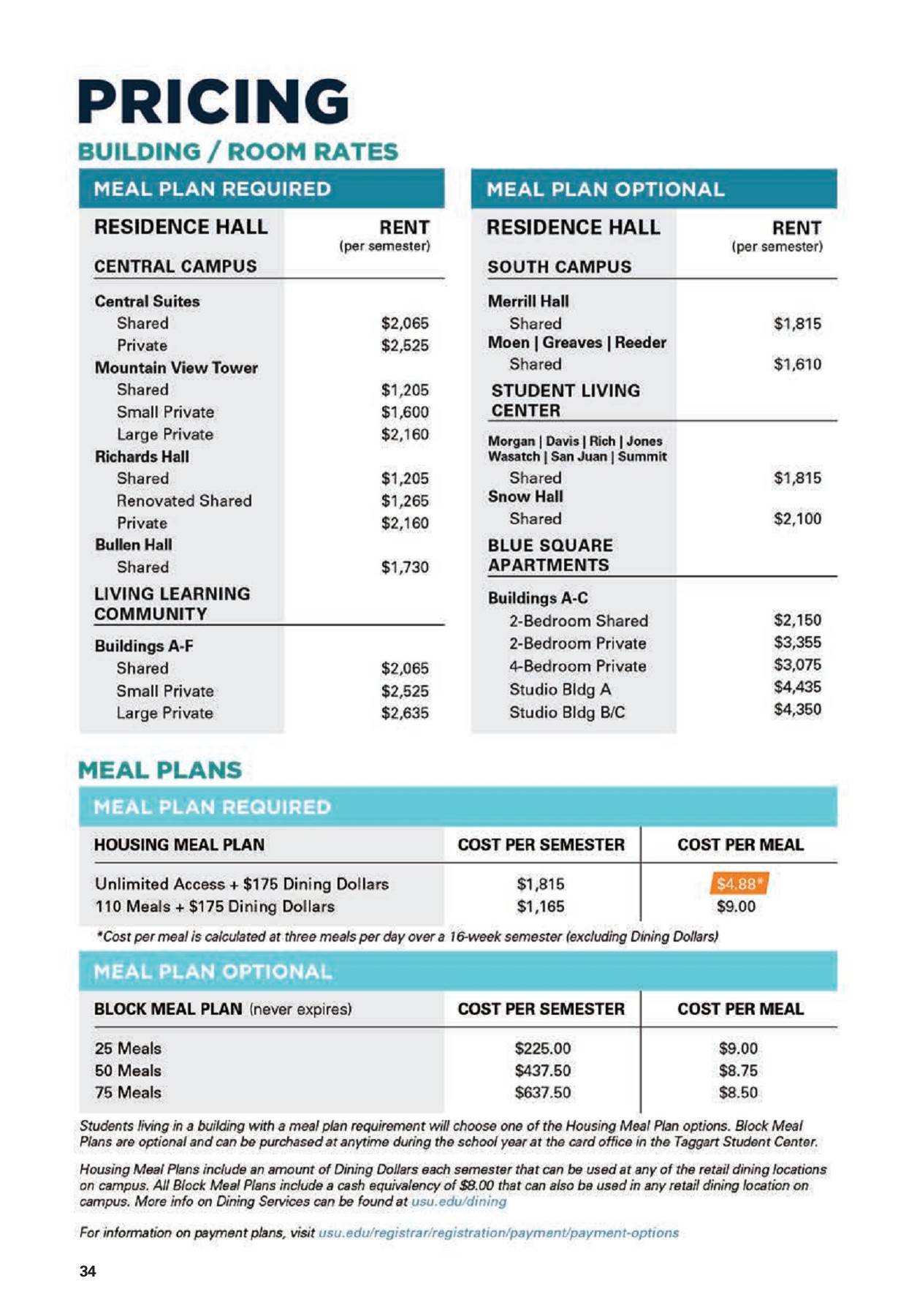 202122 USU Single Housing Viewbook housingmarketing Page 34