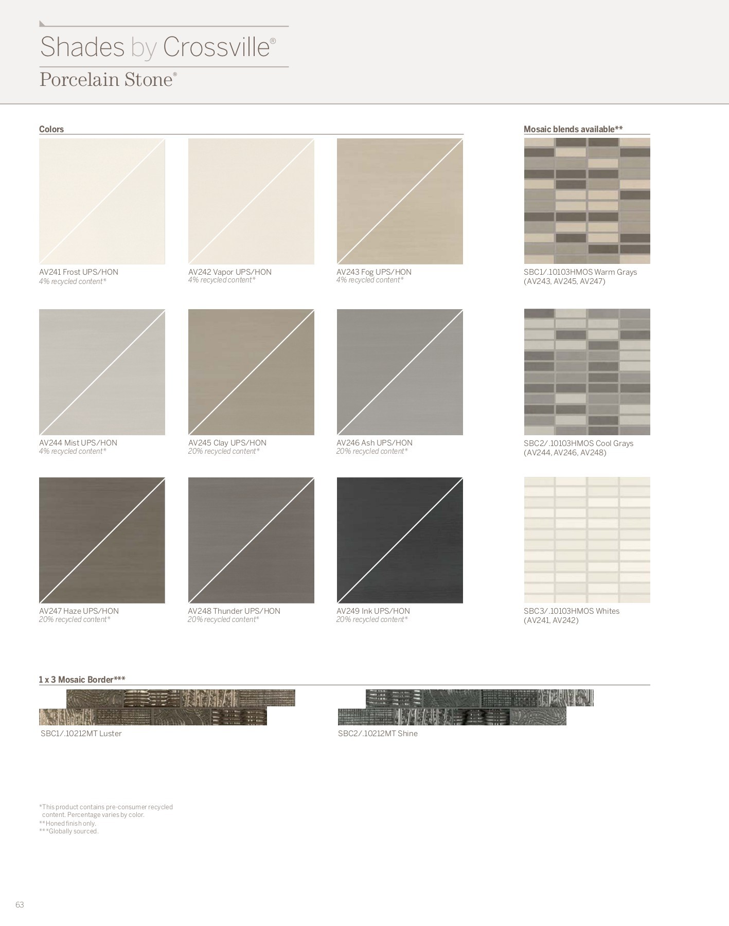 2016 Full Line Catalog Crossville Inc. Crossville Inc Page 68