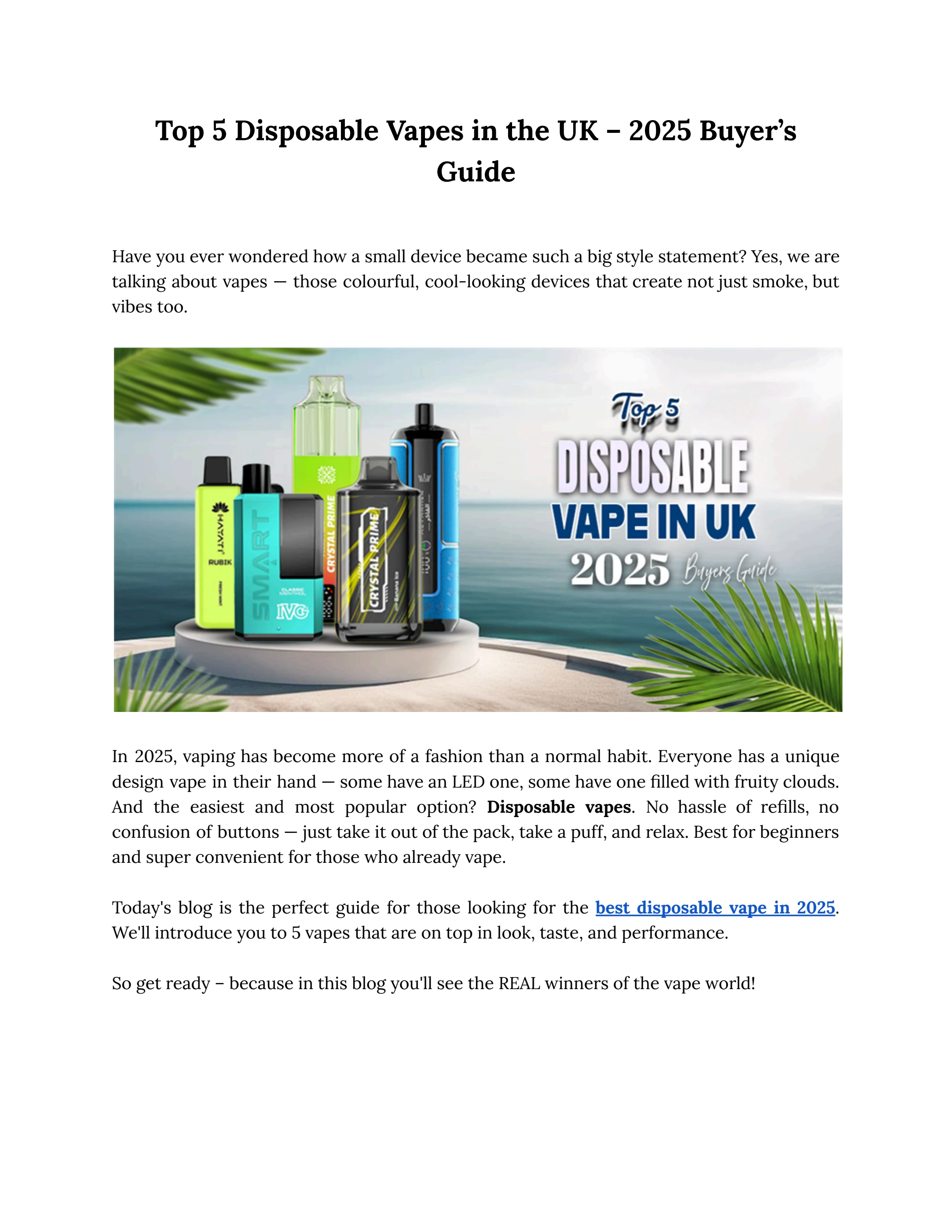 Top 5 Disposable Vapes in the UK – 2025 Buyer's Guide - cbvseo - Page 1 - 8  | Flip PDF Online