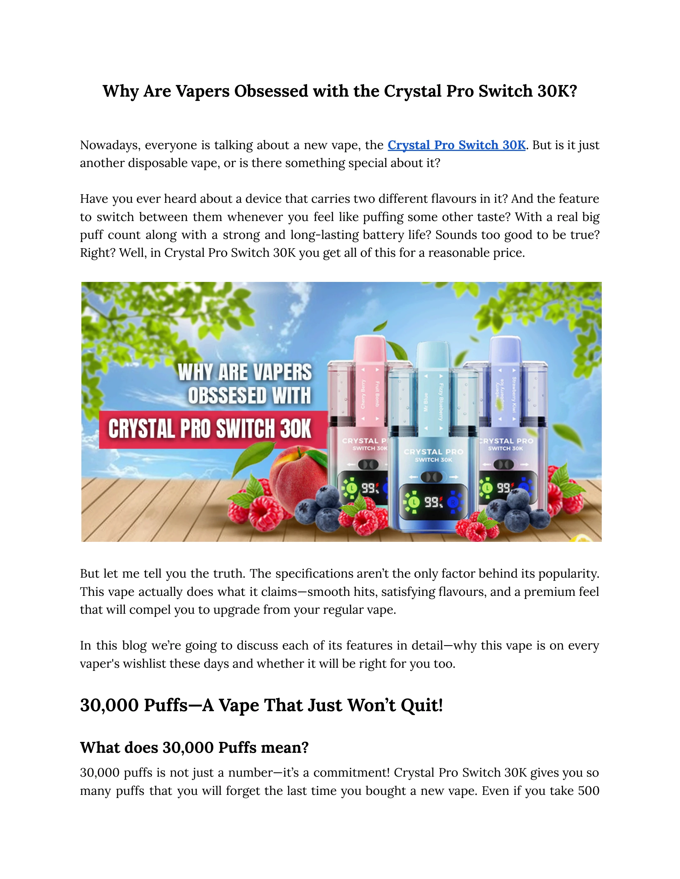 Why Vapers Are Obsessed with the Crystal Pro Switch 30K_ - cbvseo - Page 1  - 9 | Flip PDF Online