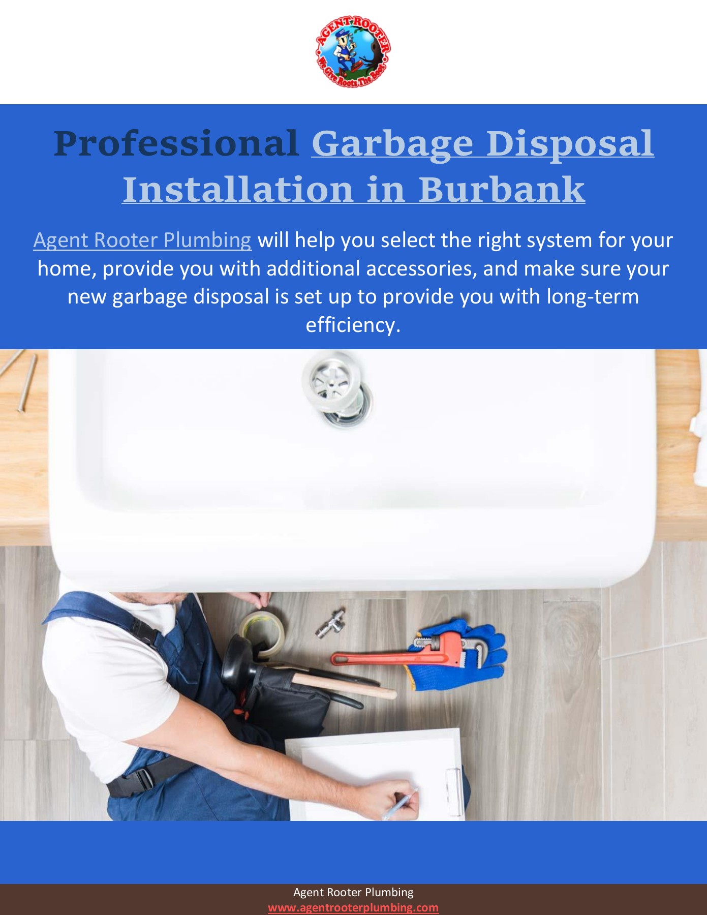 Professional Garbage Disposal Installation in Burbank Agent Rooter