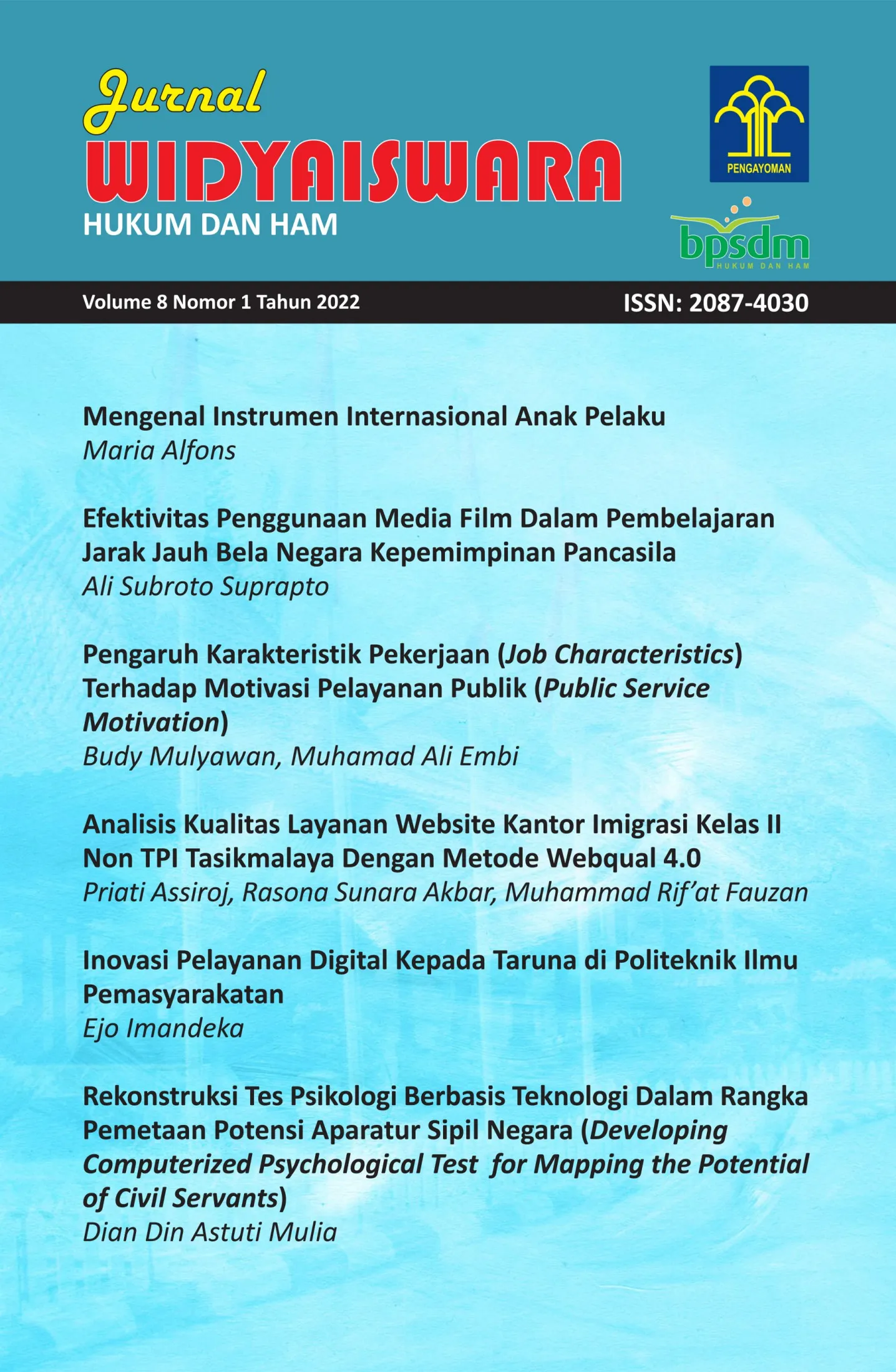 Jurnal WI BPSDM Vol 8 No 1 Thn 2022 - bpsdmhumas - Halaman 1 - 127 ...