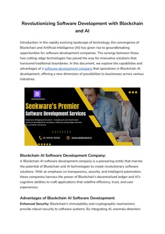 Revolutionizing Software Development with Blockchain