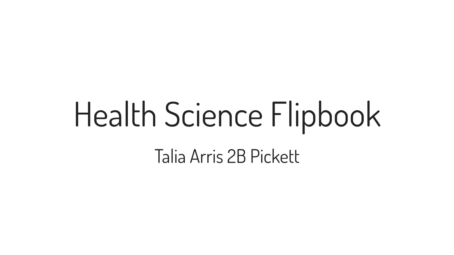 Health Science Flipbook Talia Arris Page 1 11 Flip PDF Online