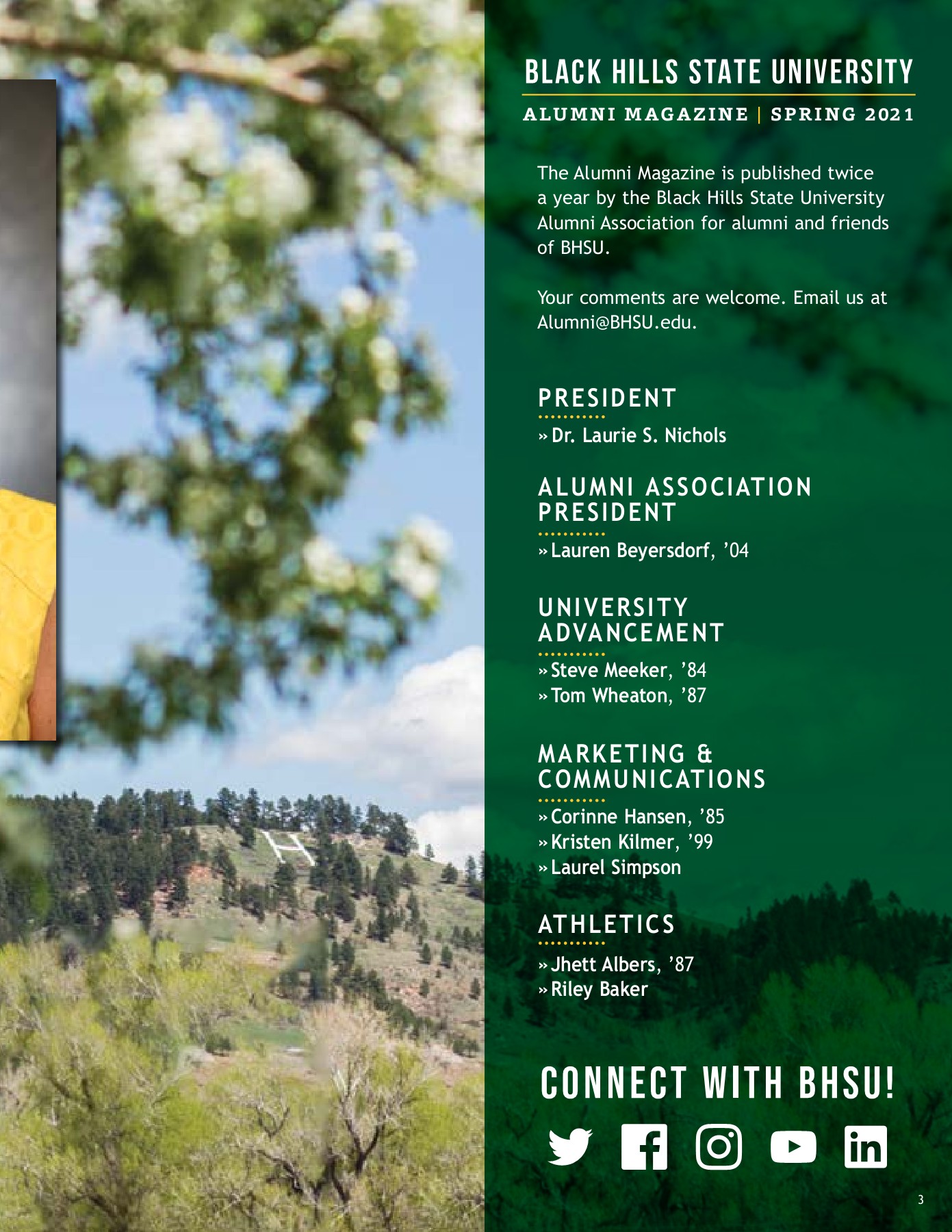 Black Hills State University Alumni Magazine Spring 2021 Black
