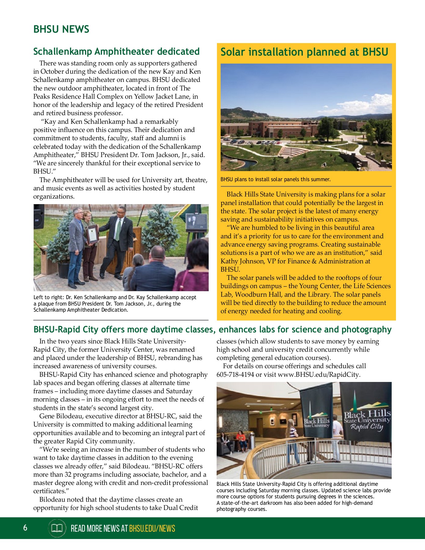 Black Hills State University Alumni Magazine Spring 2017 Black
