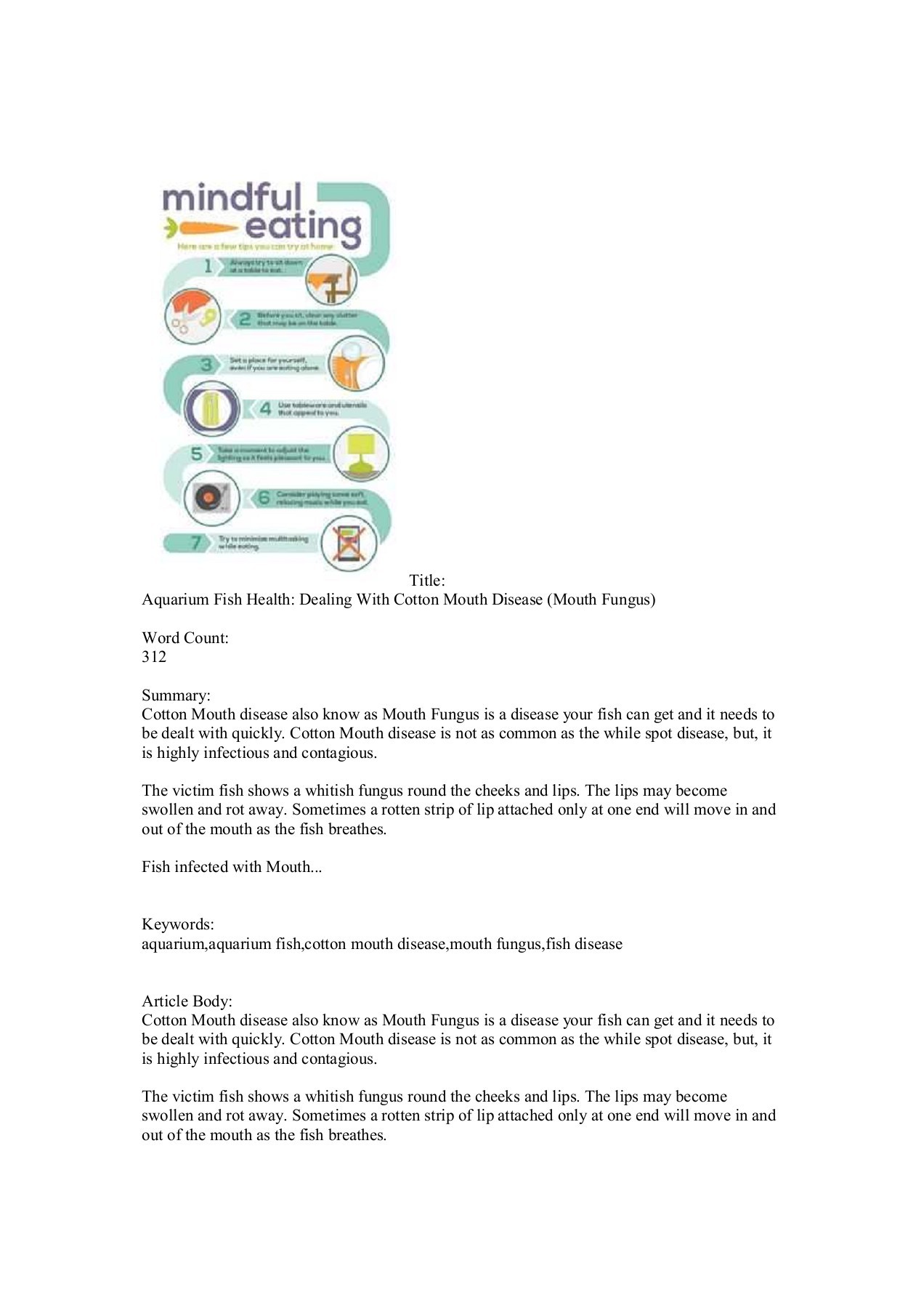 Aquarium Fish Health Dealing With Cotton Mouth Disease (Mouth Fungus