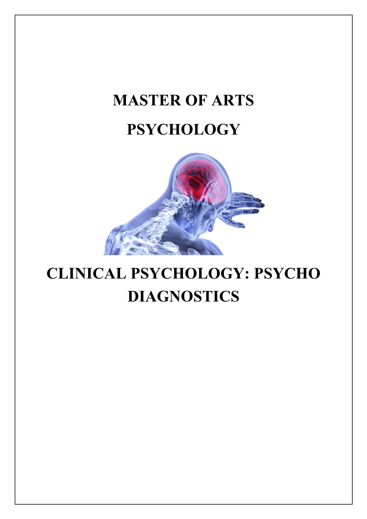 CUMAPSYSEMIClinical Psychology Psycho Diagnostics Second Draft