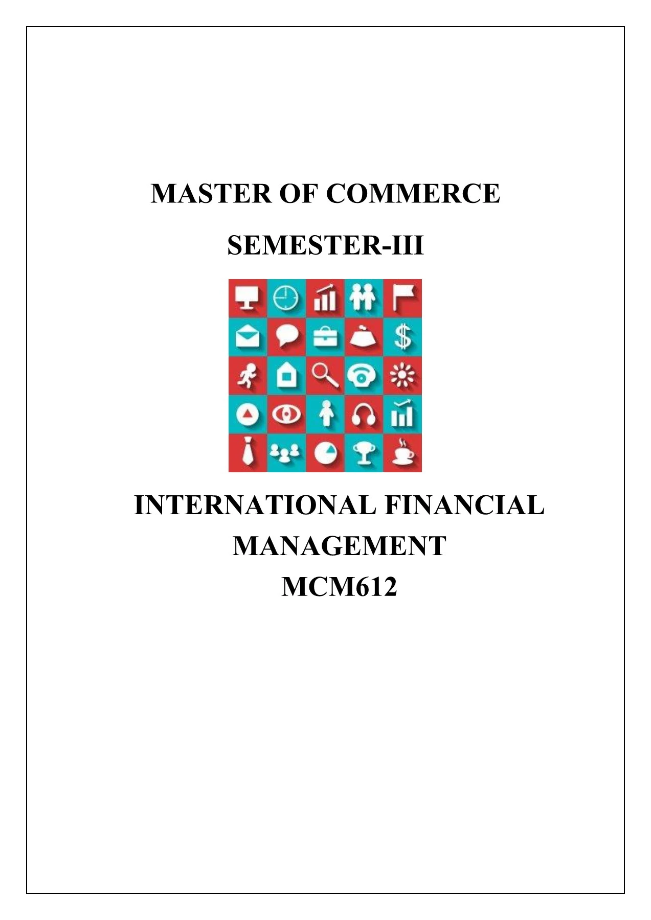 CU-MCOM-SEM-III-International Financial Management - Teamlease Edtech ...