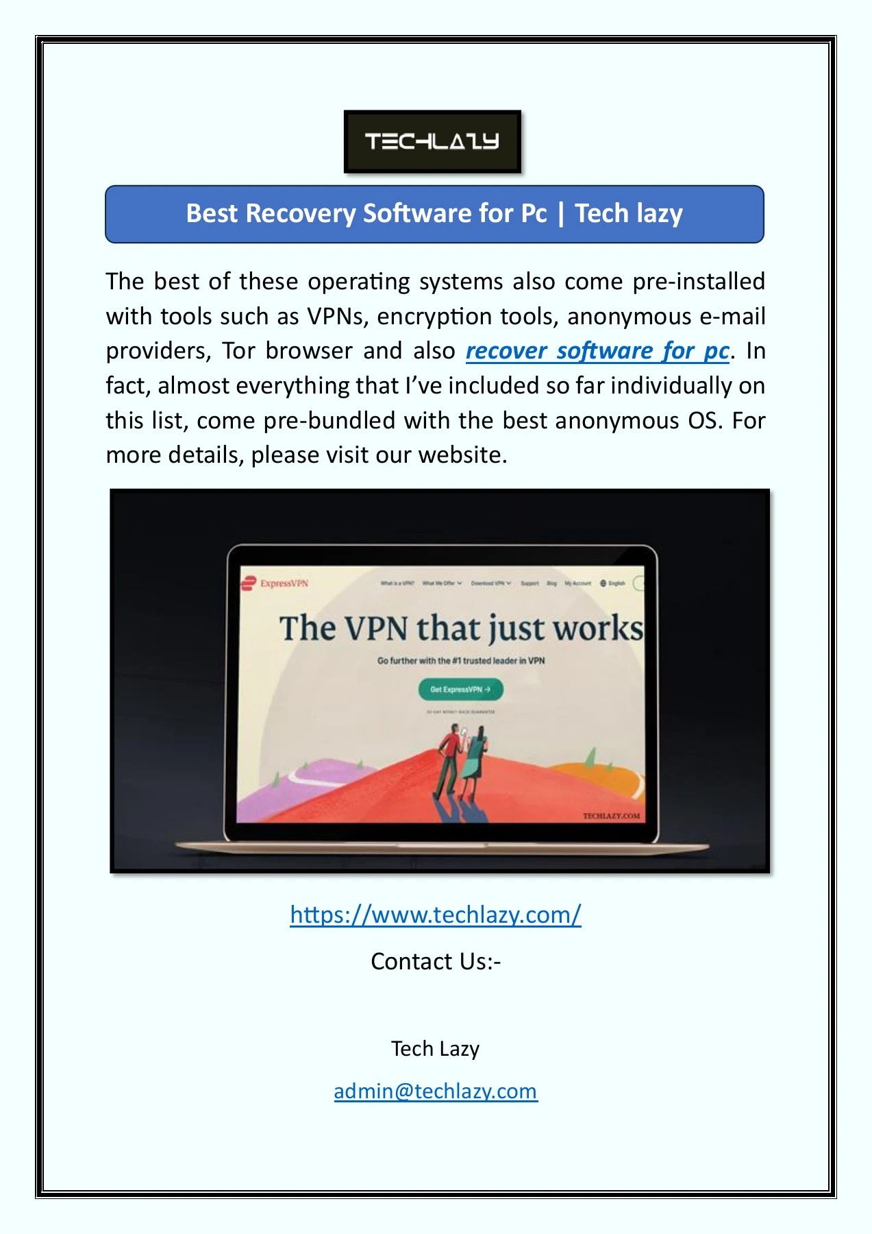 Programme Recovery Best Recovery Software for Pc - Tech Lazy - Page 1 - 1 | Flip PDF ...