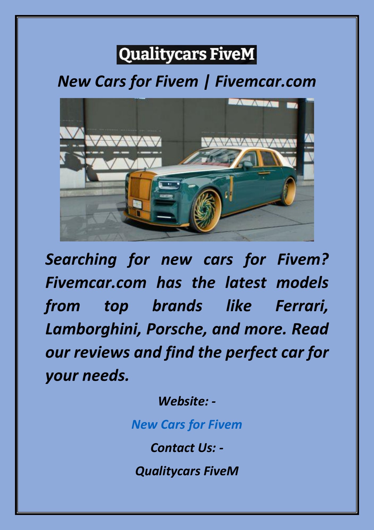 New Cars for Fivem Fivemcar Qualitycars FiveM Page 1 1 Flip PDF