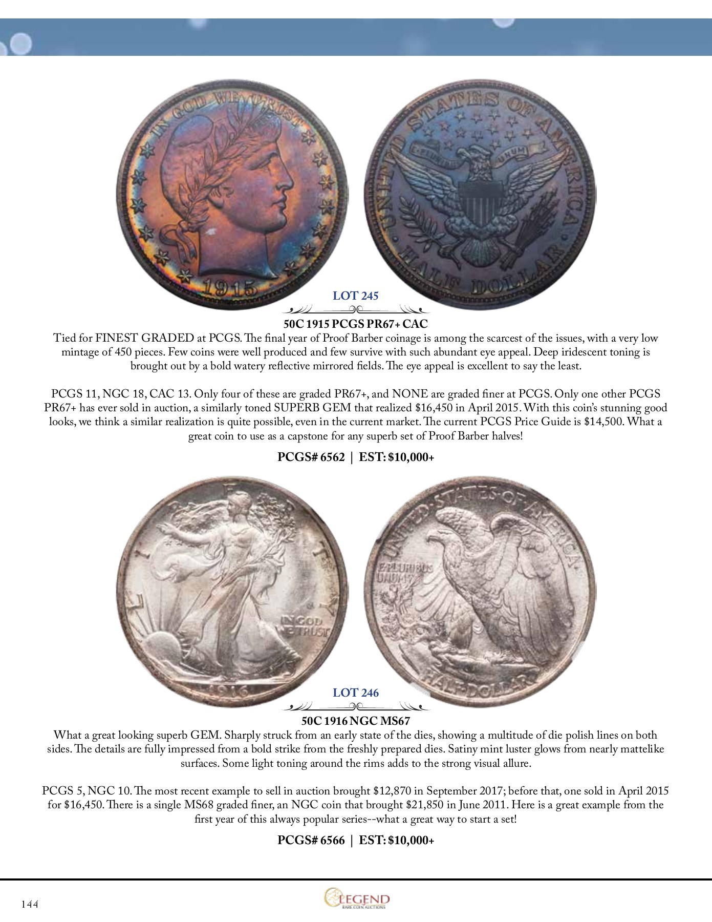 Catalog RA XXIV_Web Legend Rare Coin Auctions Page 144 Flip PDF