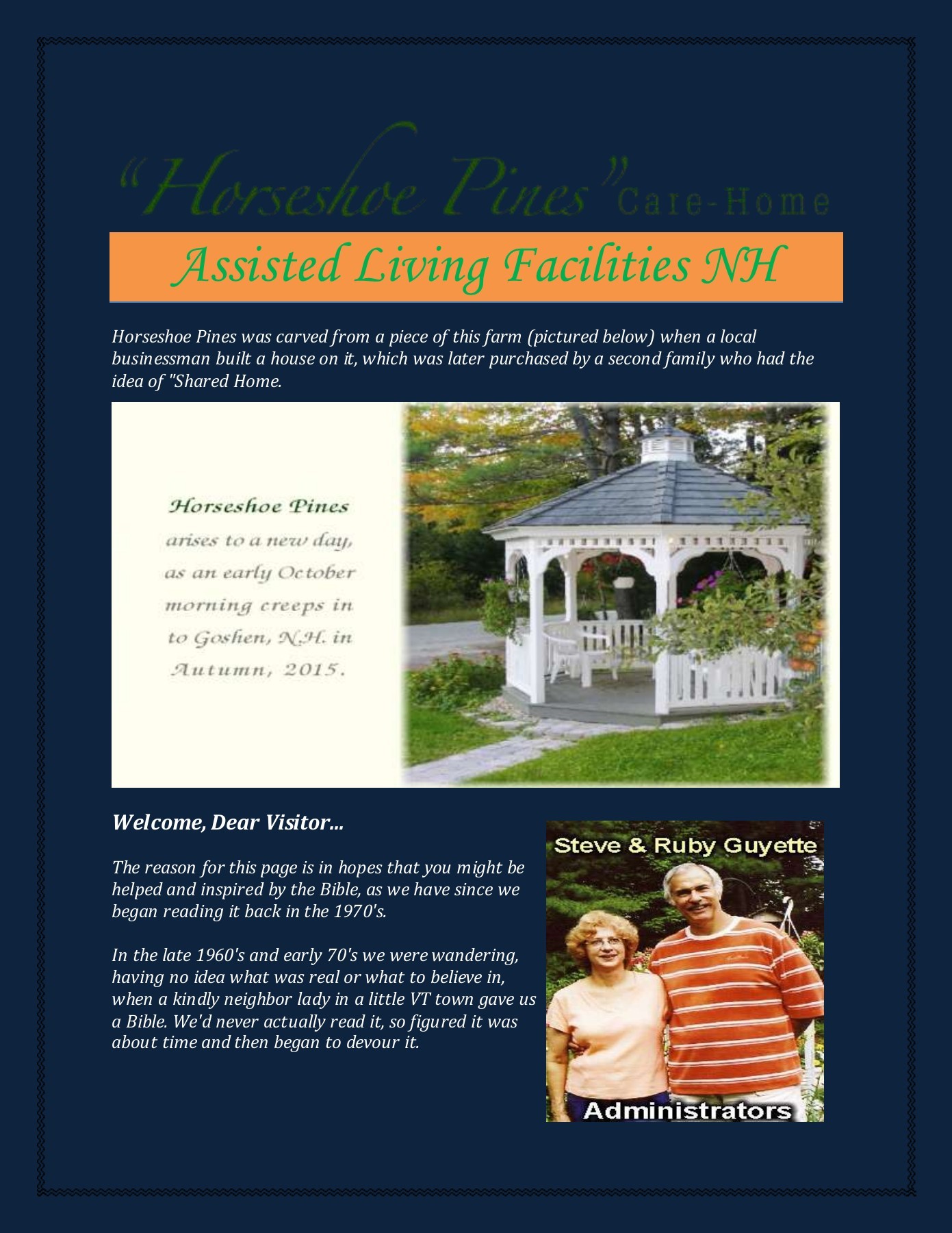 Assisted Living Facilities NH horseshoepines Page 1 4 Flip PDF