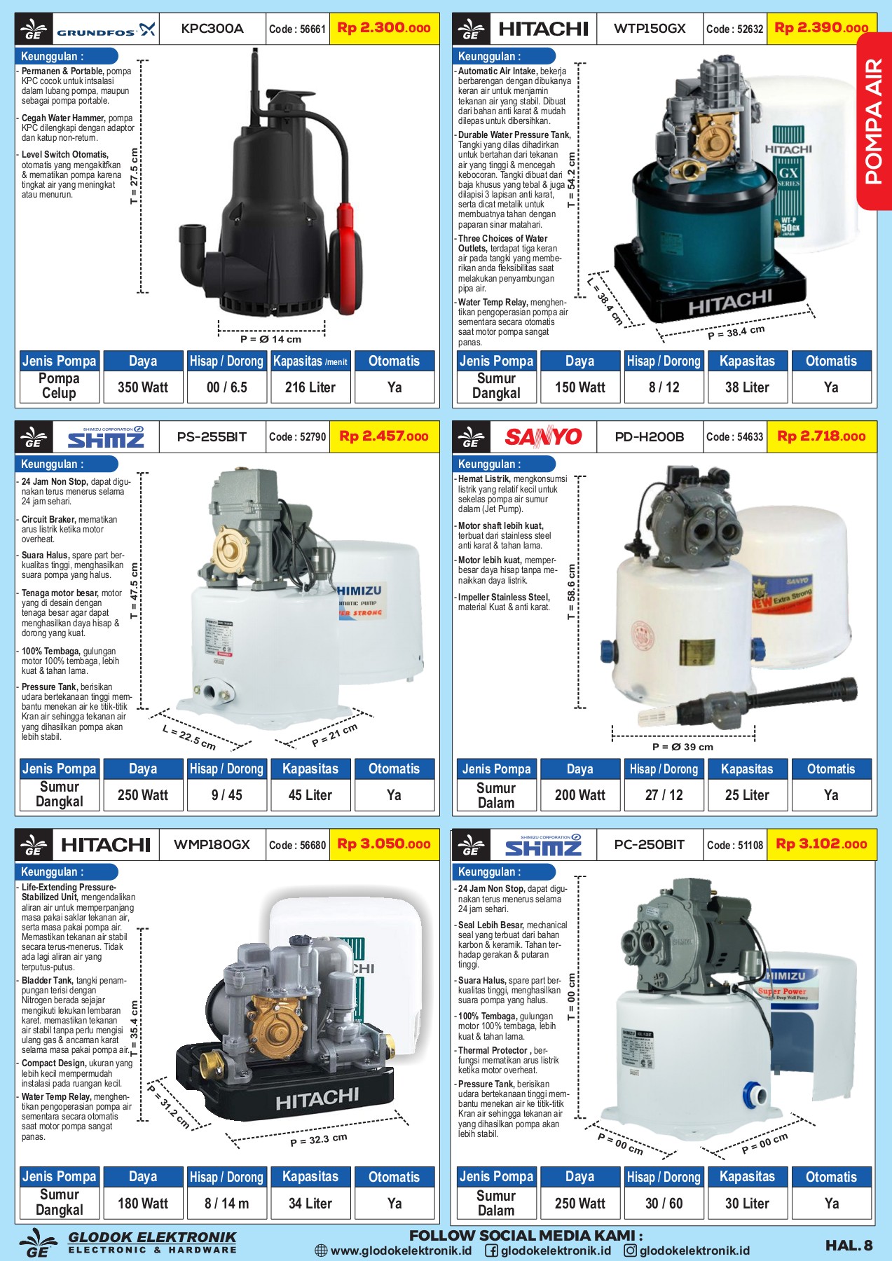 Katalog pompa air Glodok Elektronik Page 9 Flip PDF Online PubHTML5