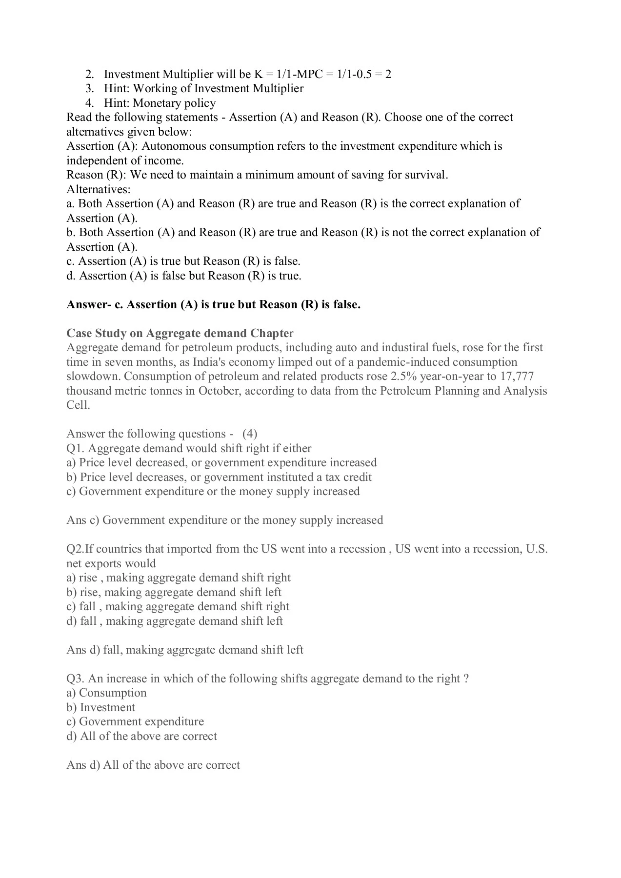 AD and AS Case study questions - Praneet Mohan - Page 44 | Flip PDF ...